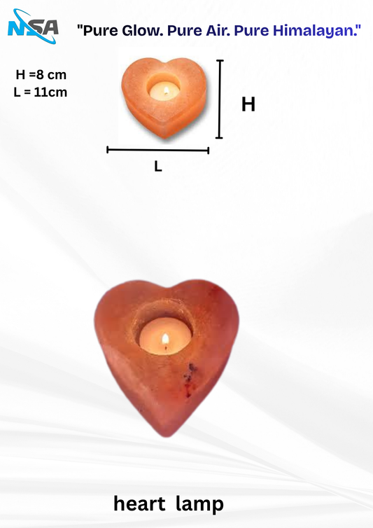NSA Himalayan Pink Salt Candle Lamp – 100% Natural Hand-Carved Salt Candle Holder | Healing Salt Lamp for Relaxation, Home Décor