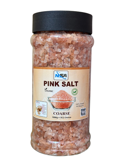 NSA Himalayan Pink Salt Coarse – 100% Natural & Pure Food Grade Rock Salt | Premium Mineral Salt for Cooking, Seasoning, BBQ, Grinder Use | Organic Edible Pink Salt Crystals