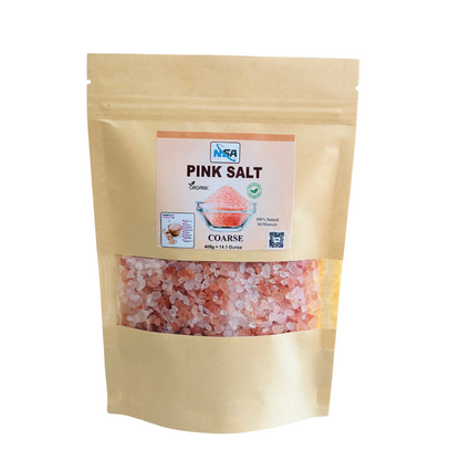 NSA Himalayan Pink Salt Coarse Packet – 100% Natural & Pure Food Grade Rock Salt | Premium Mineral Pink Salt Crystals for Cooking, Seasoning, BBQ & Grinder Use | Organic Edible Himalayan Salt