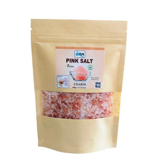 NSA Himalayan Pink Salt Coarse Packet – 100% Natural & Pure Food Grade Rock Salt | Premium Mineral Pink Salt Crystals for Cooking, Seasoning, BBQ & Grinder Use | Organic Edible Himalayan Salt