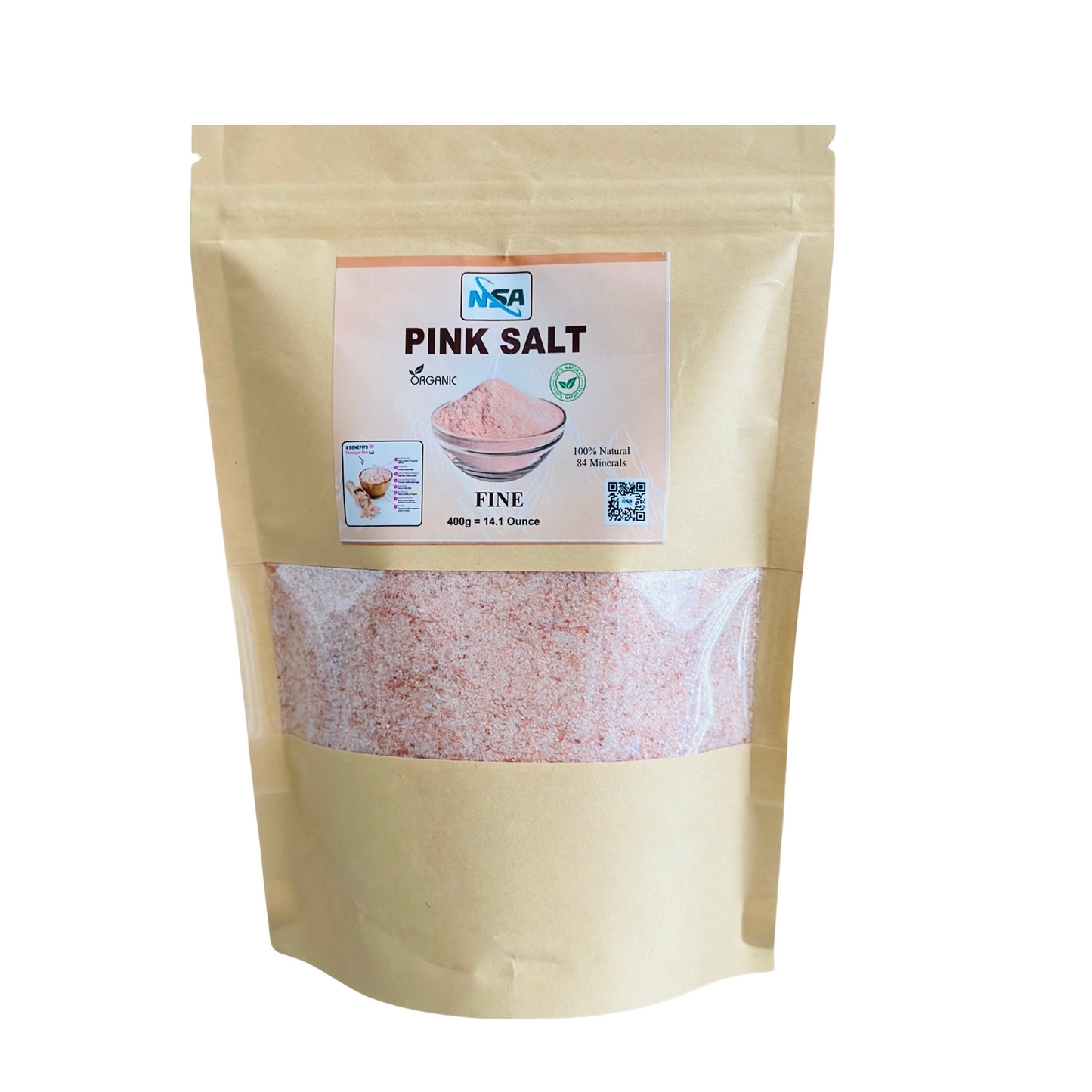 NSA Himalayan Pink Salt Fine – 100% Natural & Pure Food Grade Rock Salt Powder | Premium Mineral-Rich Edible Pink Salt for Cooking, Seasoning, Baking & Daily Wellness Use