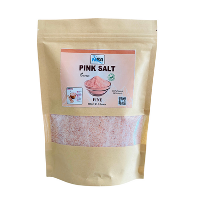 NSA Himalayan Pink Salt Fine – 100% Natural & Pure Food Grade Rock Salt Powder | Premium Mineral-Rich Edible Pink Salt for Cooking, Seasoning, Baking & Daily Wellness Use