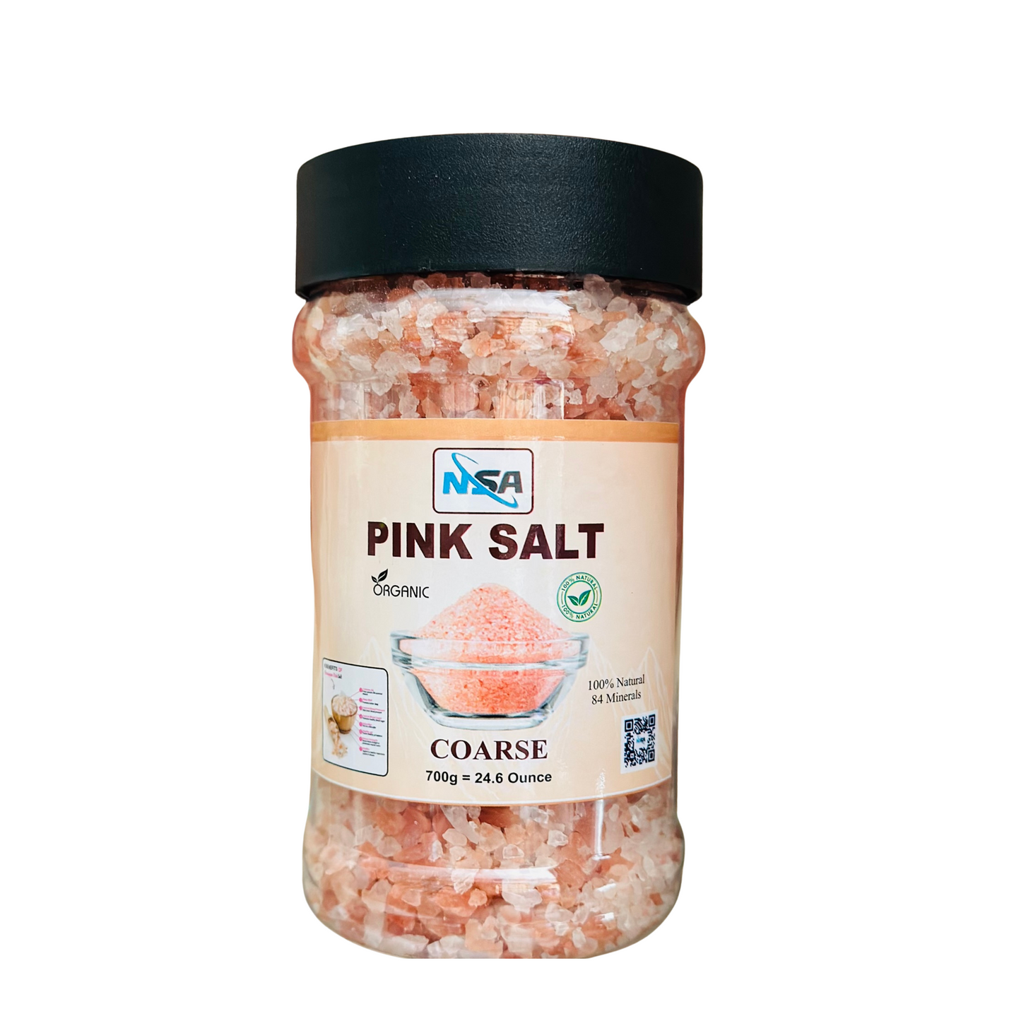 NSA Himalayan Pink Salt Coarse – 100% Natural & Pure Food Grade Rock Salt | Premium Mineral Salt for Cooking, Seasoning, BBQ, Grinder Use | Organic Edible Pink Salt Crystals