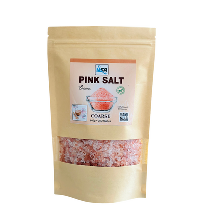 NSA Himalayan Pink Salt Coarse Packet – 100% Natural & Pure Food Grade Rock Salt | Premium Mineral Pink Salt Crystals for Cooking, Seasoning, BBQ & Grinder Use | Organic Edible Himalayan Salt