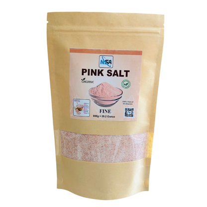 NSA Himalayan Pink Salt Fine – 100% Natural & Pure Food Grade Rock Salt Powder | Premium Mineral-Rich Edible Pink Salt for Cooking, Seasoning, Baking & Daily Wellness Use