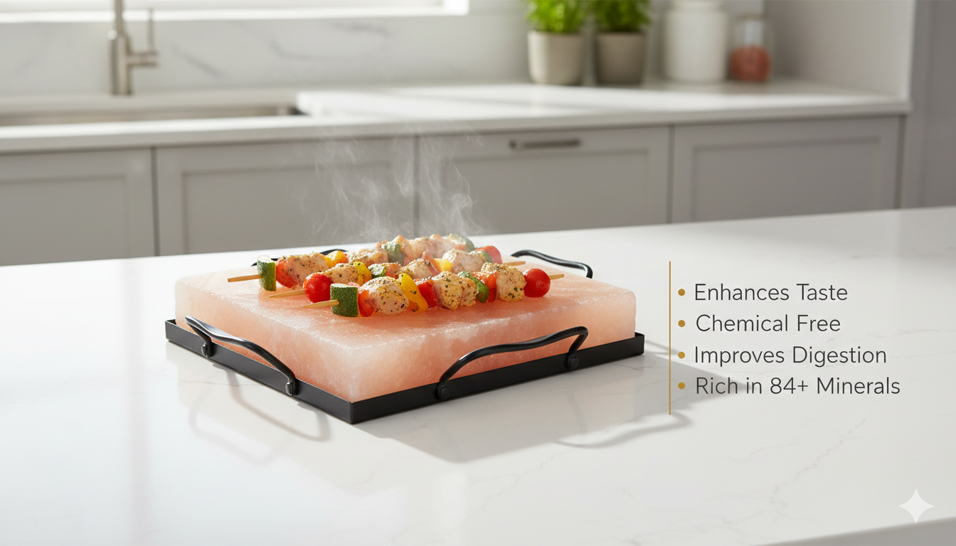 NSA Salt Tray – Himalayan Pink Salt BBQ & Cooking Slab
