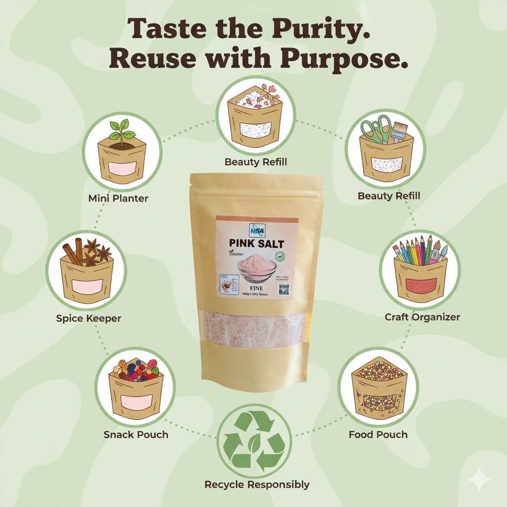 NSA Himalayan Pink Salt Fine – 100% Natural & Pure Food Grade Rock Salt Powder | Premium Mineral-Rich Edible Pink Salt for Cooking, Seasoning, Baking & Daily Wellness Use