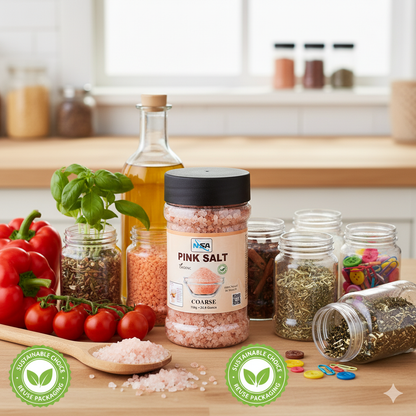 NSA Himalayan Pink Salt Coarse – 100% Natural & Pure Food Grade Rock Salt | Premium Mineral Salt for Cooking, Seasoning, BBQ, Grinder Use | Organic Edible Pink Salt Crystals