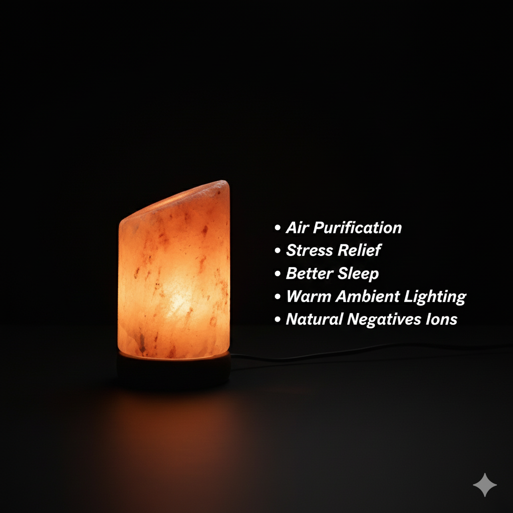 NSA Glass Himalayan Salt Lamp – Original Rock Salt Lamp for Home Decor & Healing