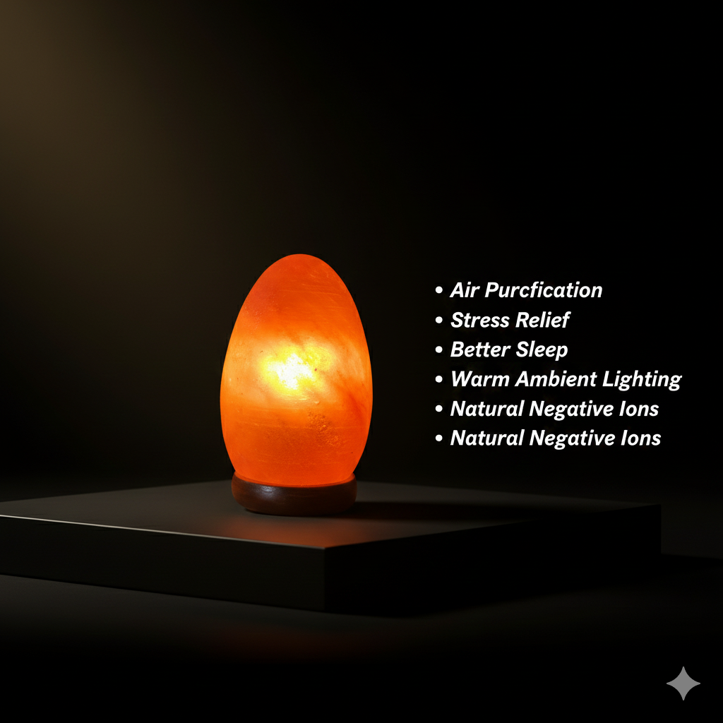 NSA Egg Himalayan Salt Lamp – Original Rock Salt Lamp for Home Decor & Healing