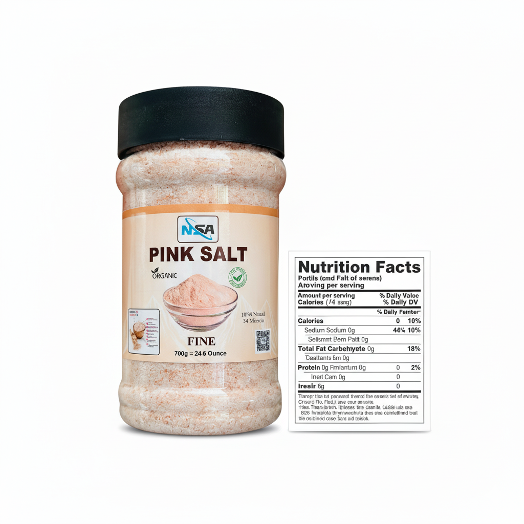 NSA Himalayan Pink Salt Jar – 100% Natural & Pure Food Grade Rock Salt