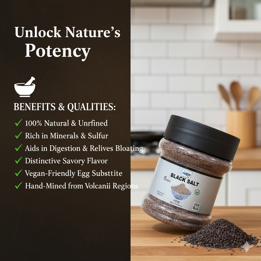 NSA Himalayan Black Salt Fine – 100% Natural & Pure Kala Namak