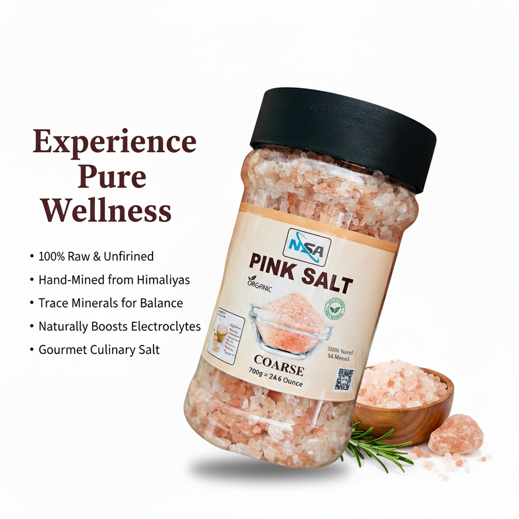 NSA Himalayan Pink Salt Coarse – 100% Natural & Pure Food Grade Rock Salt | Premium Mineral Salt for Cooking, Seasoning, BBQ, Grinder Use | Organic Edible Pink Salt Crystals