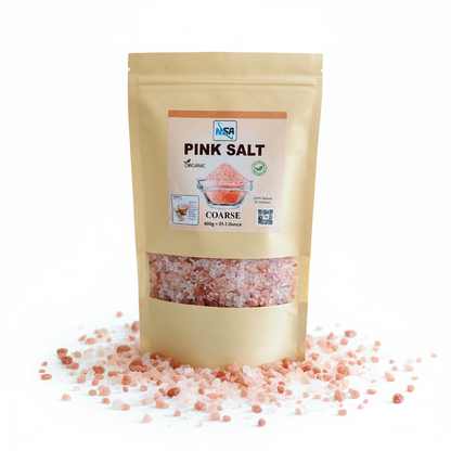 NSA Himalayan Pink Salt Coarse Packet – 100% Natural & Pure Food Grade Rock Salt | Premium Mineral Pink Salt Crystals for Cooking, Seasoning, BBQ & Grinder Use | Organic Edible Himalayan Salt