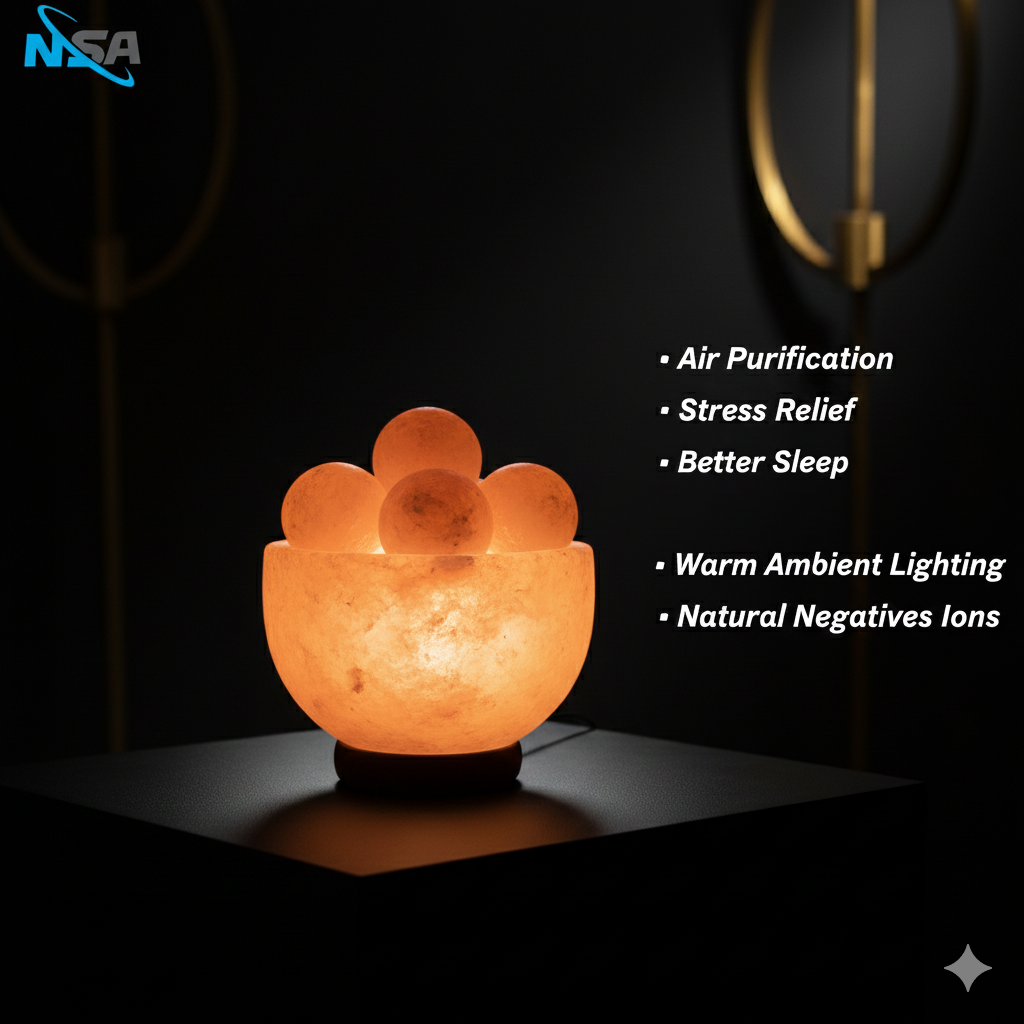 NSA Bowl   Himalayan Salt Lamp – Original Rock Salt Lamp for Home Decor & Healing