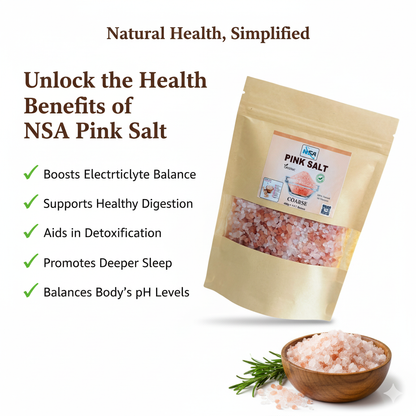 NSA Himalayan Pink Salt Coarse Packet – 100% Natural & Pure Food Grade Rock Salt | Premium Mineral Pink Salt Crystals for Cooking, Seasoning, BBQ & Grinder Use | Organic Edible Himalayan Salt