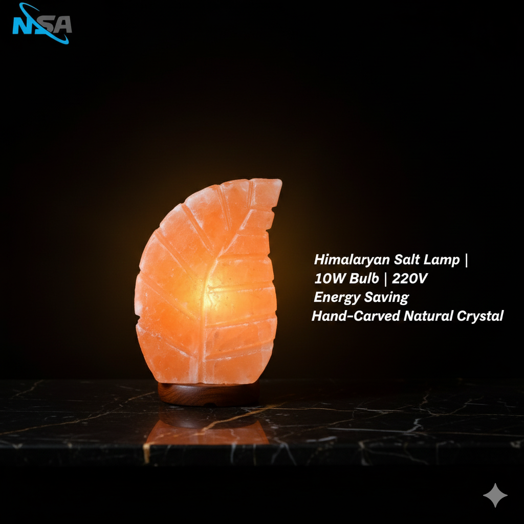 NSA leaf Himalayan Salt Lamp – Original Rock Salt Lamp for Home Decor & Healing