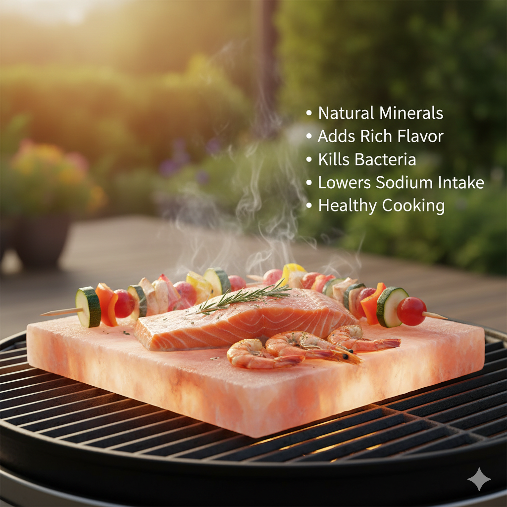 NSA Salt Tray – Himalayan Pink Salt BBQ & Cooking Slab