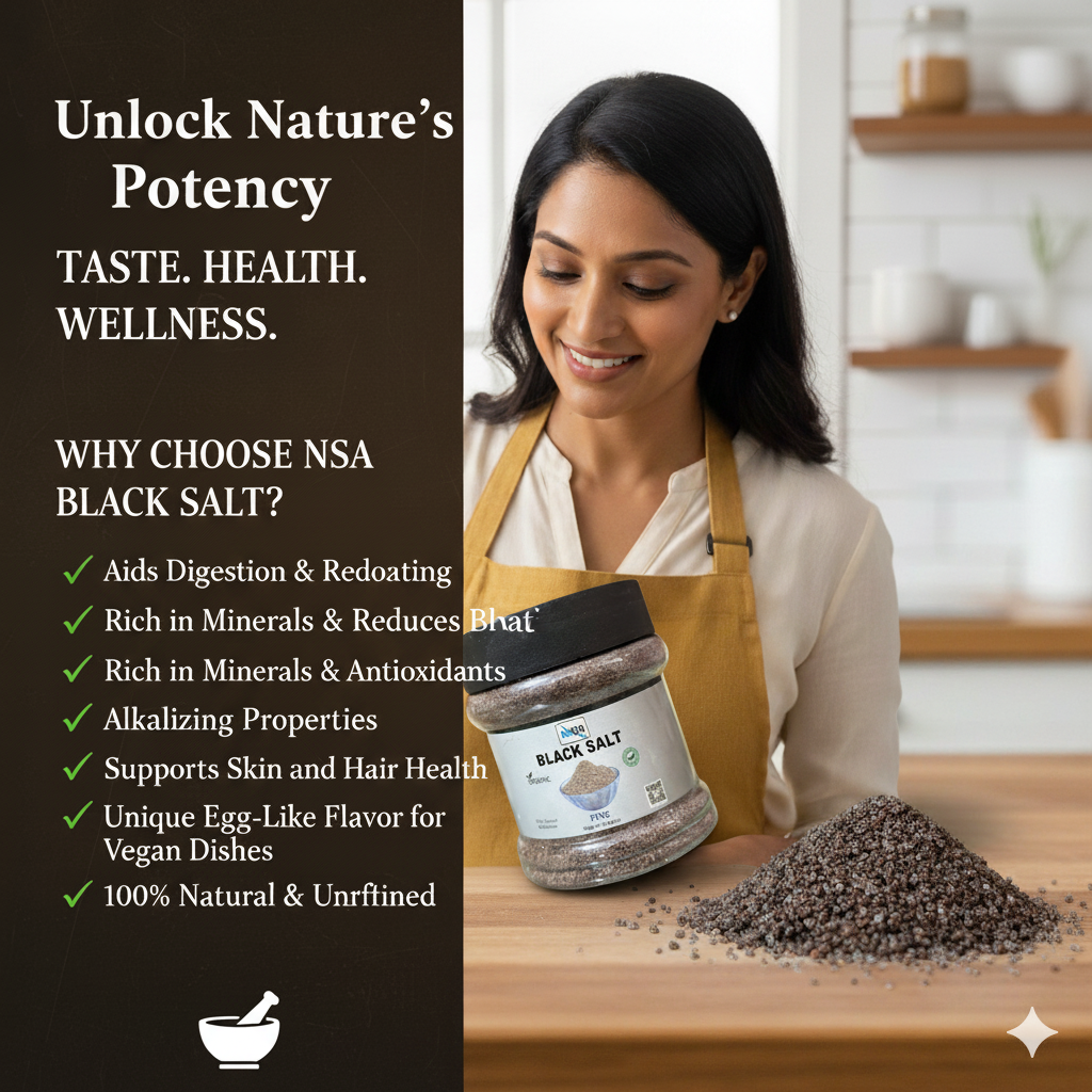 NSA Himalayan Black Salt Fine – 100% Natural & Pure Kala Namak