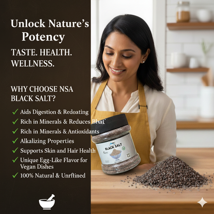 NSA Himalayan Black Salt Fine – 100% Natural & Pure Kala Namak