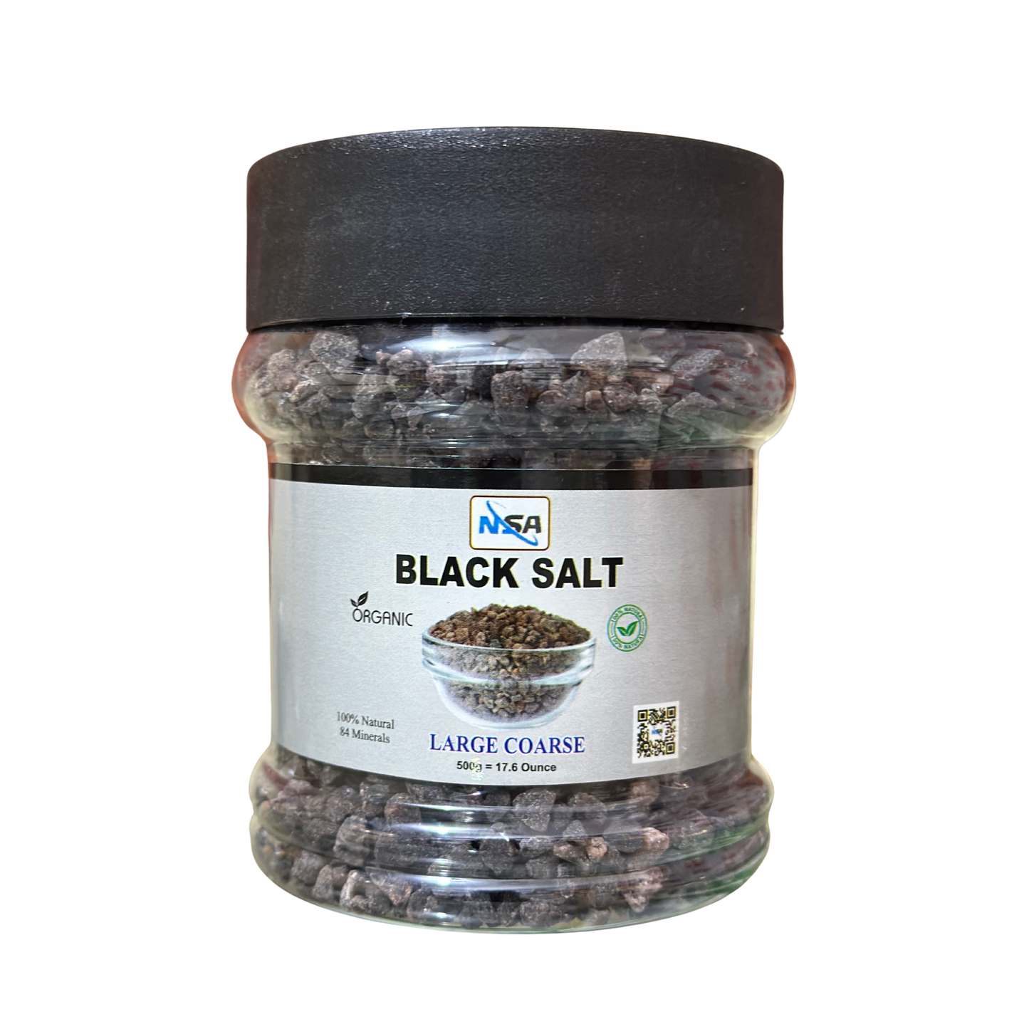 NSA Himalayan Pink Salt Coarse Jar – 100% Natural & Pure Food Grade Rock Salt | Premium Coarse Pink Salt Crystals for Cooking, Seasoning, BBQ & Grinder Use – 500gm